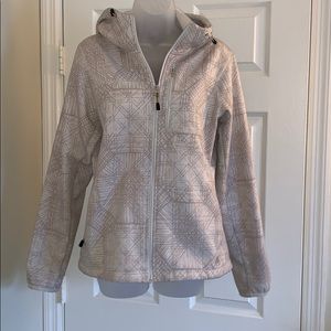 Nike cream women's zip jacket with hood